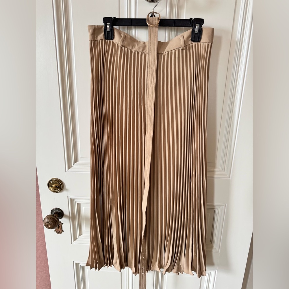 Ann taylor Pleated Maxi Skirt in Beige